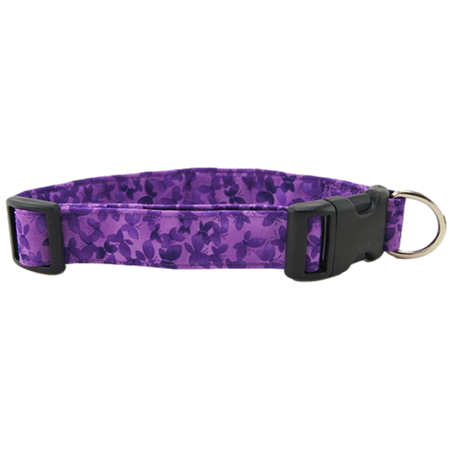 Purple-Butterflies-Dog-Collar