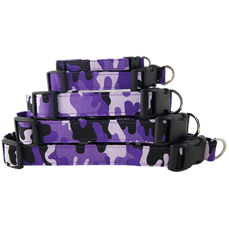 Purple Camouflage Dog Collars