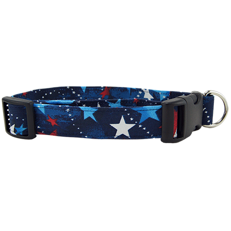 Red-White-Blue-Shooting-Stars-Dog-Collar