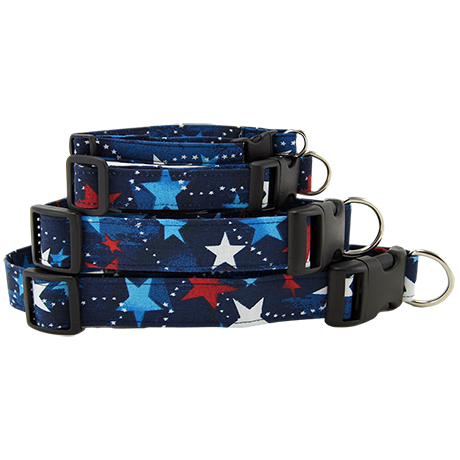 Red-White-Blue-Shooting-Stars-Dog-Collar