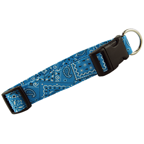 Turquoise Bandana Dog Collar Medium