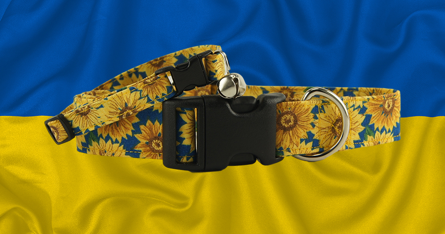 Sunflower Dog and Cat Collars to Support Ukriane