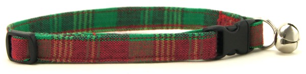 Christmas Plaid Cat Collar