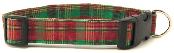 Christmas Plaid Dog Collar