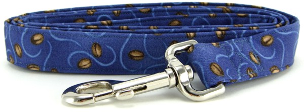 Coffee Beans on Blue Dog Leash