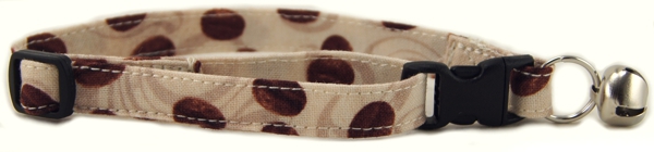 Coffee Beans & Cream Cat Collar