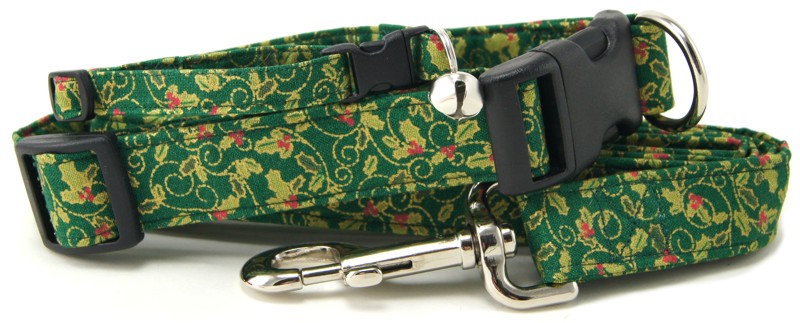 Golden Holly Dog Collars - Dog Leashes - Cat Collars