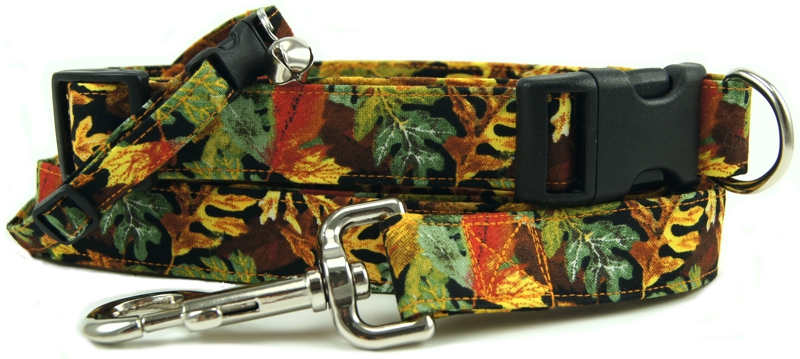 Harvest Leaves Dog Collars - Dog Leashes - Cat Collars