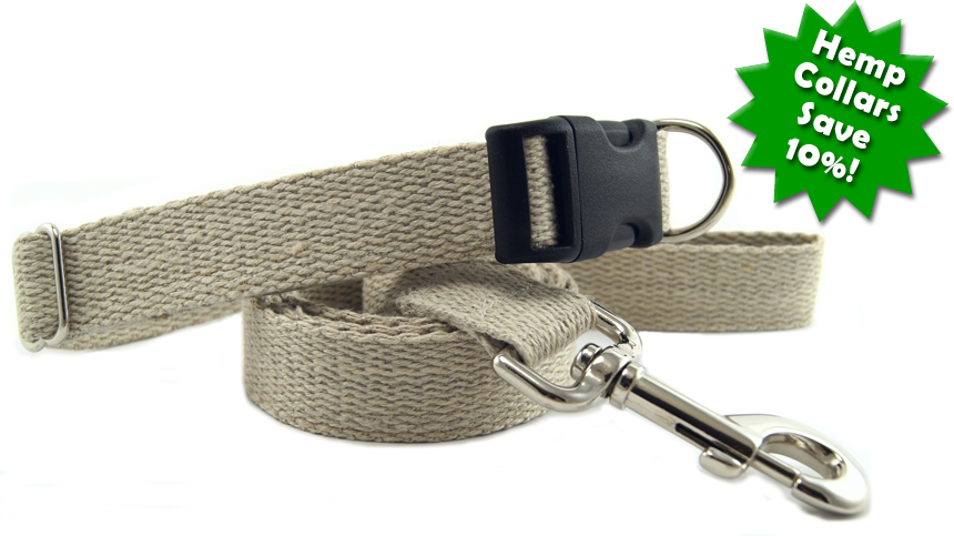 Hemp Dog Collar and Leash