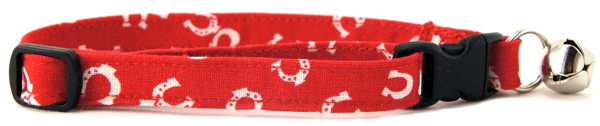 Red Horseshoes Cat Collar