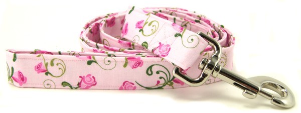 Pink Rosebud Dog Leash
