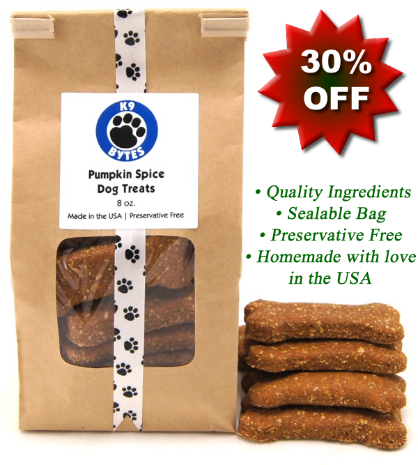 Homemade dog and pumpkin spice treats