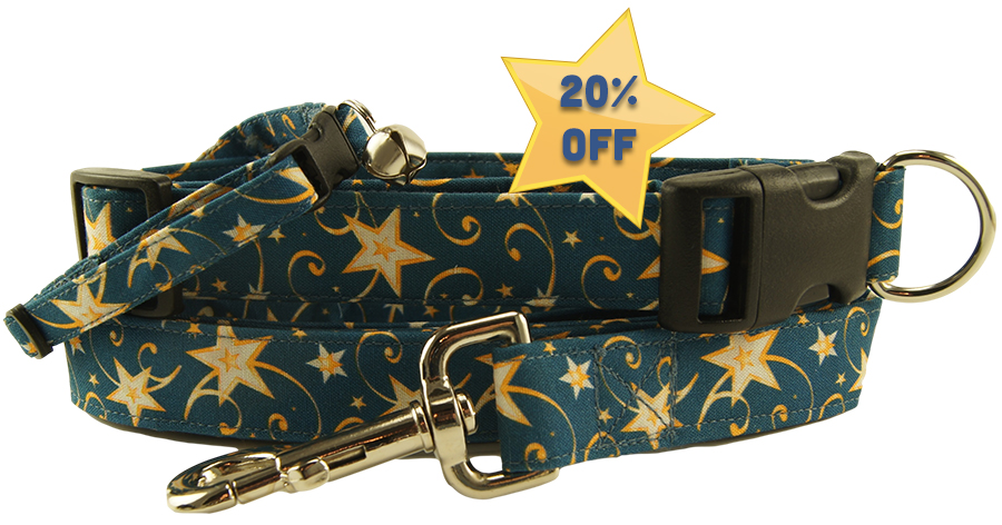 Whirled Stars Dog Collars - Dog Leashes - Cat Collars