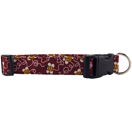 Bumble Bees Dog Collar Medium