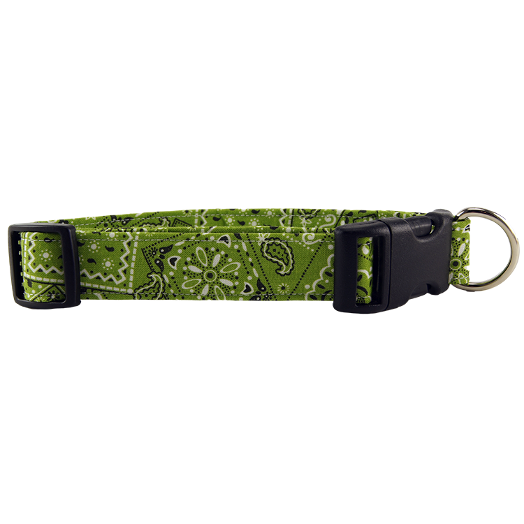 Lime Green Bandana Dog Collar Medium