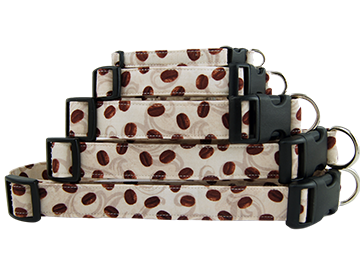 Coffee Beans and Cream Dog Collars