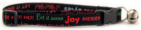 Christmas Greetings Cat Collar