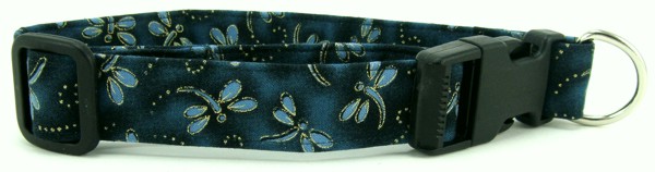 Teal Dragonflies Dog Collar