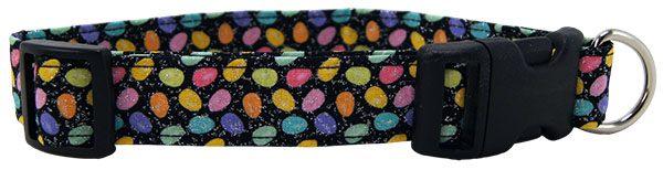 Tiny Metallic Easter Eggs Dog Collar