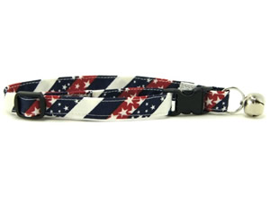 Red, White & Blue Chevrons Cat Collars