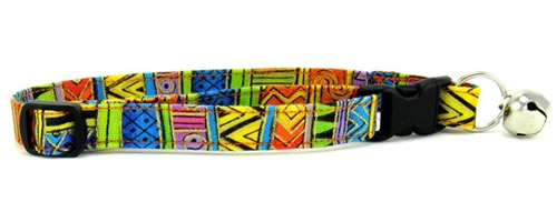 Stars, Stripes, Batik and Shapes Cat Collars